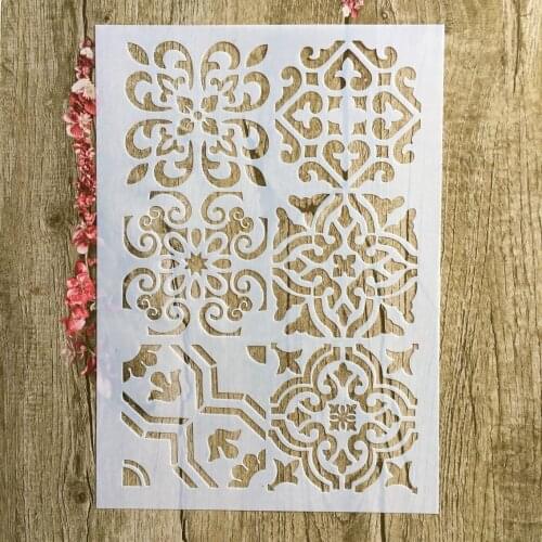 A4 29 * 21cm floral pattern DIY Stencils Wall Painting Scrapbook Coloring Embossing Album Decorative Paper Card Template