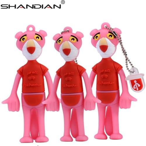 SHANDIAN Looney Tunes usb flash drive 32GB pendrive 16GB 8GB 4GB 64GB Pink Panther Cartoon Hot Sale animal pen drive
