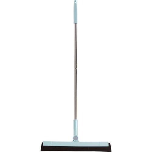 Rotating Cleaning Broom Household Glass Wiper Bathroom Floor Scraping Floor Cleaning Broom Blue