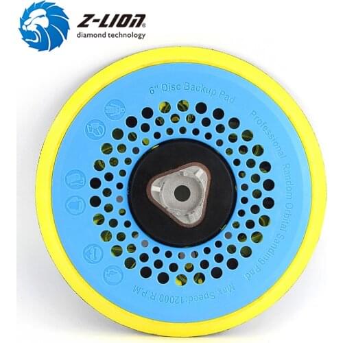 Z-LION 1PC 6" Disc Backup Pad With Removable 5/16"*24 Thread Random Orbit Sanding Pad Backer Plate For Woodworking Polishing