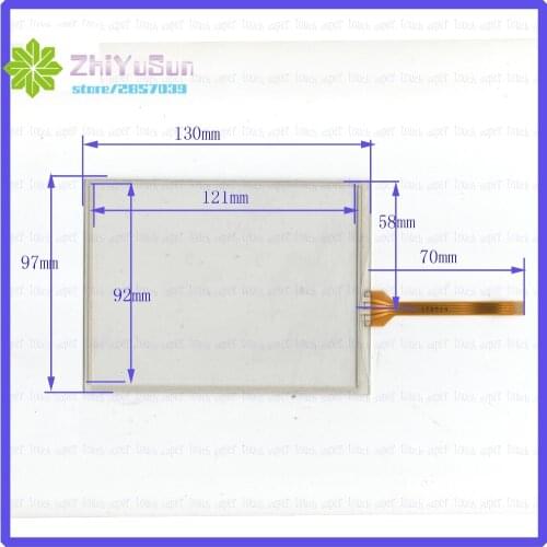 ZhiYuSun 5.7Inch 4Wire Resistive TouchScreen Panel Digitizer glass 130mm*97mm for GPS car touch glass 130*97