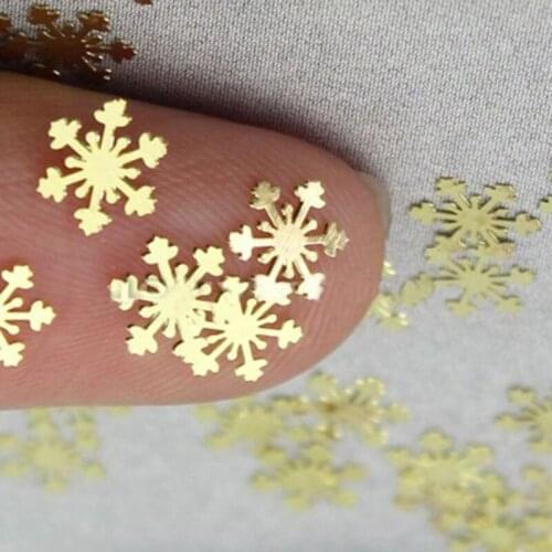 100 Pcs/Set Snowflake Nails Art Decoration Stickers Metal Alloy Wheel 3D Nail Tips Rivet Studs MPwell