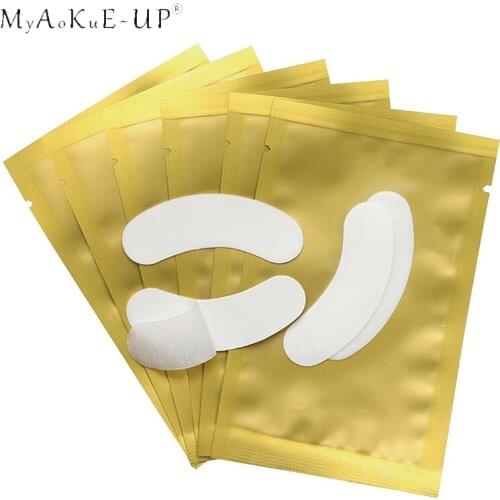 50pairs/lot Eyelashes White Pearl Film Eyepatches Extension Eye lashes Eye Mask Eye Patches Under Eyepatch for Eyelash