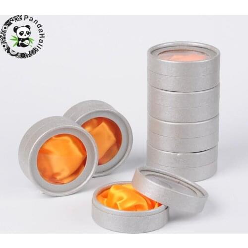 60pcs Cardboard jewellery Boxes for Bracelet Necklace packaging Gifts box, Round, Silver, 8.5x3.5cm; Inner diameter: 7.5cm F60
