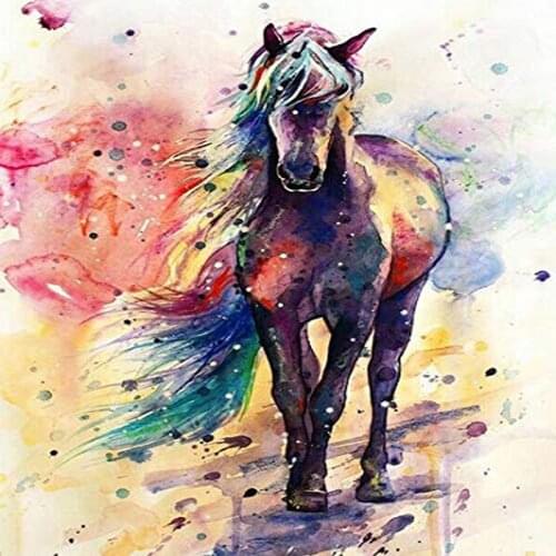 5D Diamond Painting Beautiful Horse Cross Stitch Rhinestone Embroidery Home kids room Decor Sticker Poster