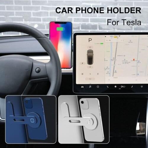 Car Phone Holder Magnetic Monitor Side Phone Mount Adjustable Monitor Expansion Bracket for Tesla Model X S Y 3 Car Accessories