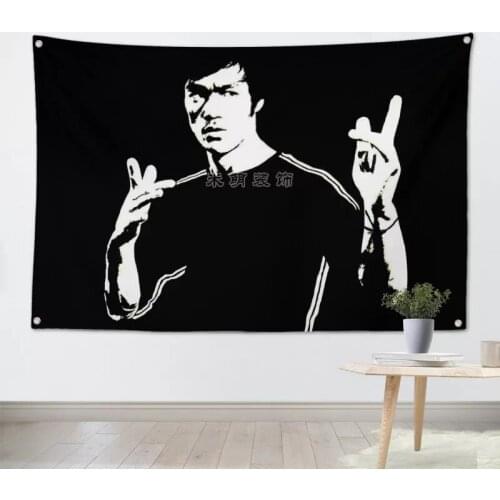 "Bruce Lee" Rock Band Poster Cloth Flag Banner Hanging Pictures Music Festival Musical Instrument Store Decor