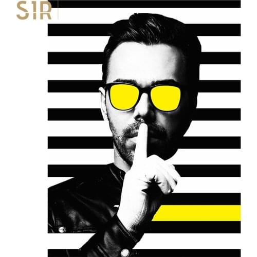 Black and White Landscape Picture Home Decor Nordic Canvas Painting Yellow Balloon Print Living Room Bedroom Wall Art Painting