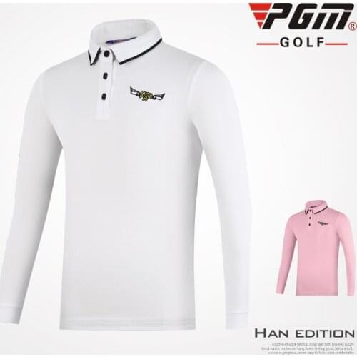 Children Breathable Golf T Shirts Girls Boys Short-Sleeve Tennis Tops Girls Kids Turn Down Collar Golf Apparel