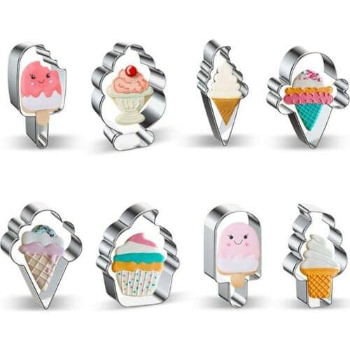 Stainless Steel Cookie Cutter Mold Ice Cream Fruit Shape Biscuit Mould DIY Fondant Pastry Decorating Baking Tools Kitchen Gadget