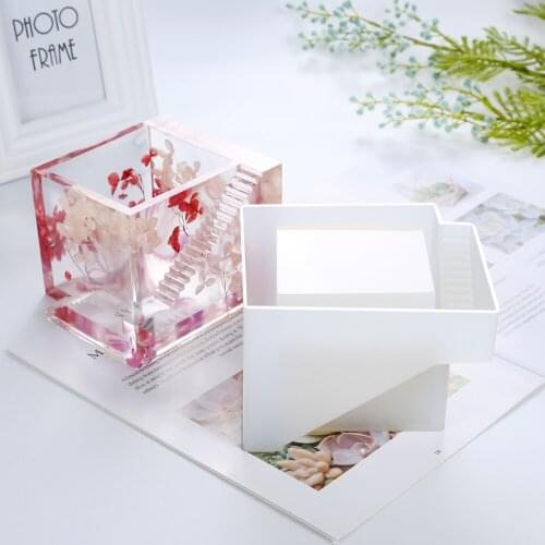 Candle Mold Silicone Mold Epoxy Resin DIY Pen Container Organizer Square Round Storage Holder Silica Molds Crafts Jewelry Making