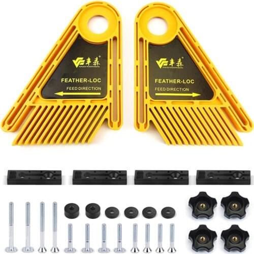 Upgraded Multi-purpose Double Feather Board for Router Table Saws Miter Gauge Slot