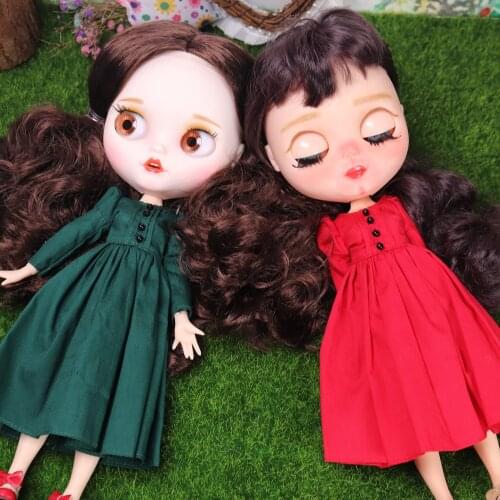 Outfits for ICY Blyth doll one piece simple dress casual dressing suit for 1/6 BJD azone s OB24