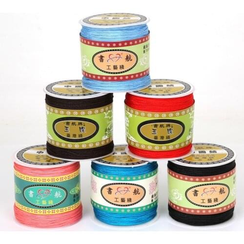 Wholesale Retail 100Yards/roll 0.8mm Jade Cord Chinese Knot Cord Sewing Thread fit Shamballa Jewelry DIY Apparel Accessories