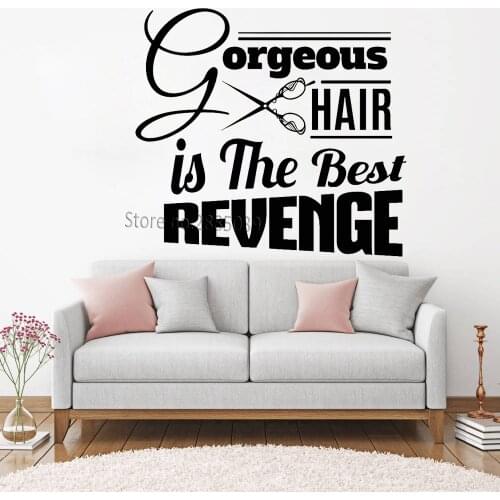 Hairdresser Stylist Quote Vinyl Wall Decal Hair Salon Funny Wall Stickers Unique Design Lettering Barber Shop Wallpapers LC971