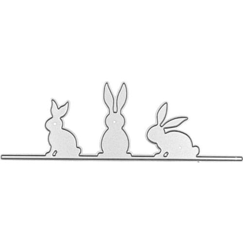 Easter Bunny Rabbit Metal Cutting Dies Stencil Scrapbooking DIY Album Stamp Card