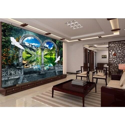 Custom 3d wallpaper Secret Garden Wonderland 3D stereoscopic TV backdrop landscapes Home Decoration