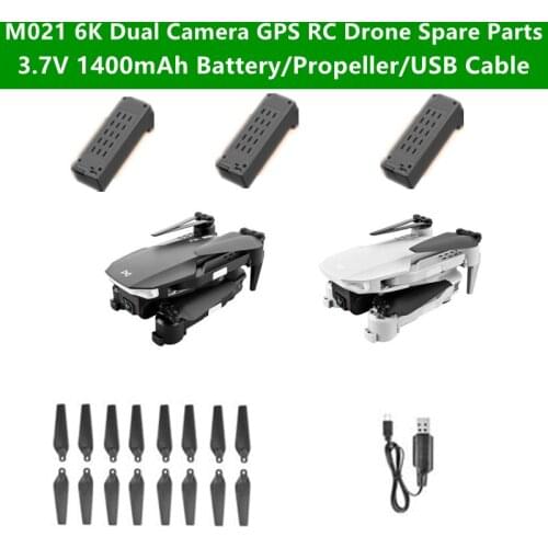 M021 GPS 6K Aerial Remote Control Drone Spare Parts 3.7V 1800mAh Battery/Propeller/USB Line For M21 5G WiFi FPV 6K RC Quadcopter