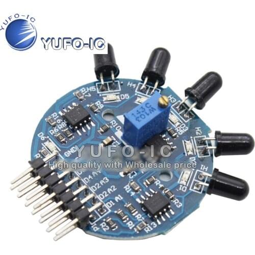 Five Channel of flame sensor module dual output analog to digital fire-fighting robot