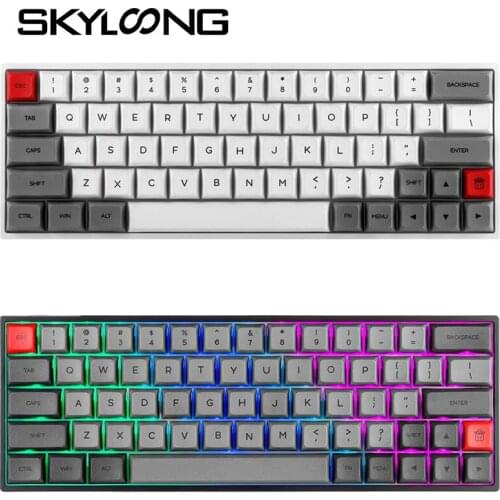 SKYLOONG SK64Hot Swappable Mechanical Gaming Keyboard with RGB Backlit Wireless Bluetooth Keyboard ABS Keycaps for Win/Mac GK64