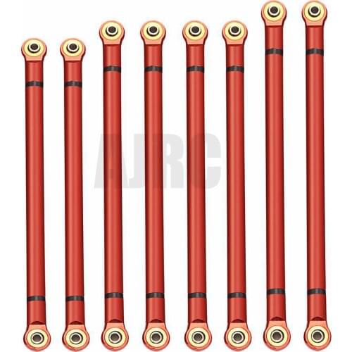 8pcs/lot Alloy Link Rod 313MM Wheelbase Suit for Axial SCX10 1/10 RC Crawler Car Parts