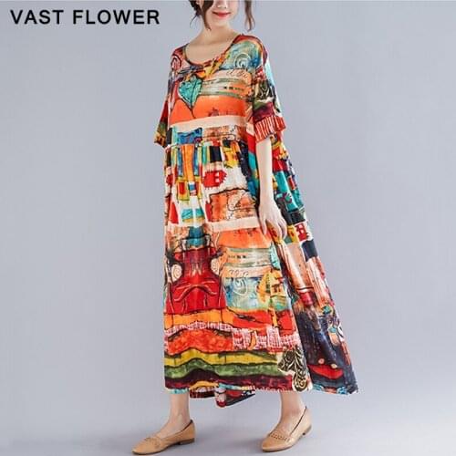 VAST FLOWER Linen Summer Dresses