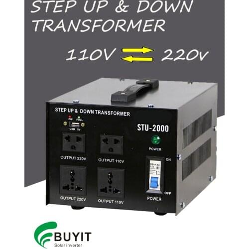 220V-110V 2000VA Step up& down transformer for Heavy Duty Voltage Regulator Converter Power Transformer 220V auf 110V Converter