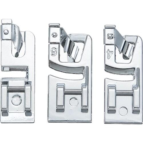 3pcs New Domestic Sewing Machine Foot Presser Rolled Hem Feet Home Sewing Machine Parts For Brother Singer