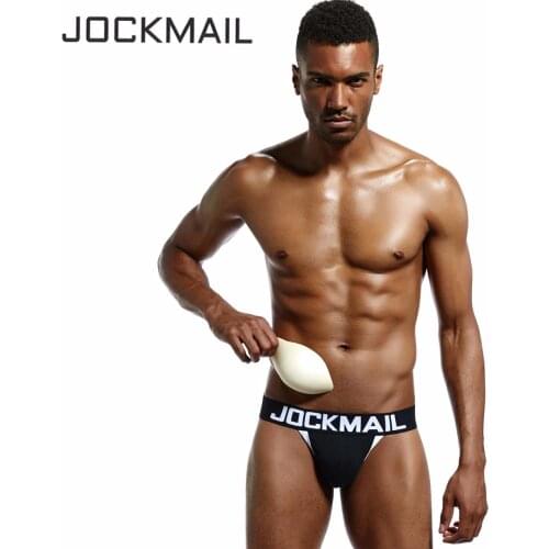 JOCKMAIL Brand 5PCS Sexy PUSH UP CUP ENHANCING JOCKSTRAP Men Underwear Penis pouch tanga hombre String Thong cueca gay Underwear
