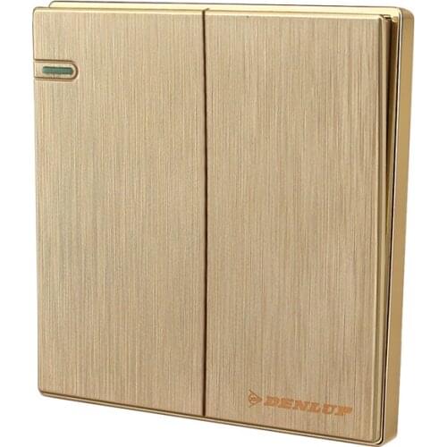 5 PCS Luxury Wall Switch Panel, Light Switch,2 Gang 2Way Push Button 16A,110~250V, 220V jomall wall switch