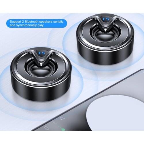 80% Off C5 Mini Bluetooth 5.0 Wireless Speaker Stereo Music Audio TF USB AUX Stereo Sound Speaker Audio Music Player for Home