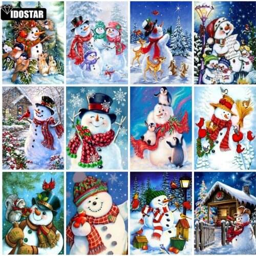 Diamond Painting Snowman Diamond Mosaic Christmas Diamond Embroidery Winter 5D DIY Full Square Cross Stitch Home Decor