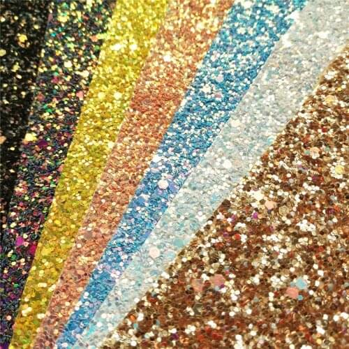 A4 Sequin Glitter Iridescent Fabric Faux Synthetic Leather Sewing Handmade Craft Bag Earring DIY Material Garment Accessories