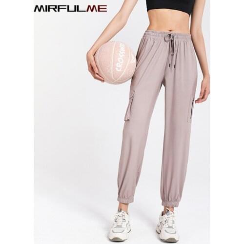Women Jogger Pants Quick Dry High Waist Sport Leggings Loose Harem Pant Female Running Trouser Girls Elastic Gym Fitness Overall