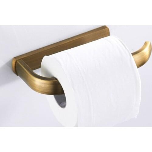 Copper Brass Brushed Toilet Paper Holder Chrome Black White Gold Bathroom Accessories Toilet Tissue Paper Roll Holder WF