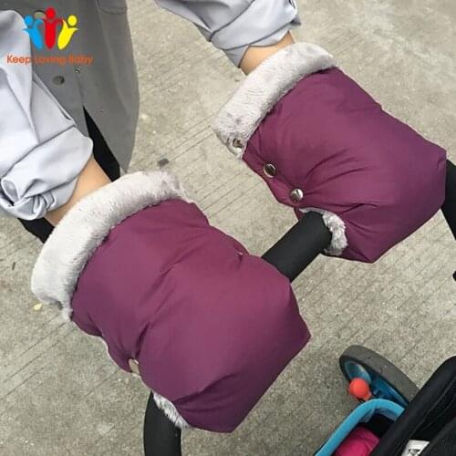 Kids Winter Warm Stroller Gloves Pushchair Hand Muff Waterproof Pram Mitten Baby Buggy Clutch Cart Thick Gloves Accessories