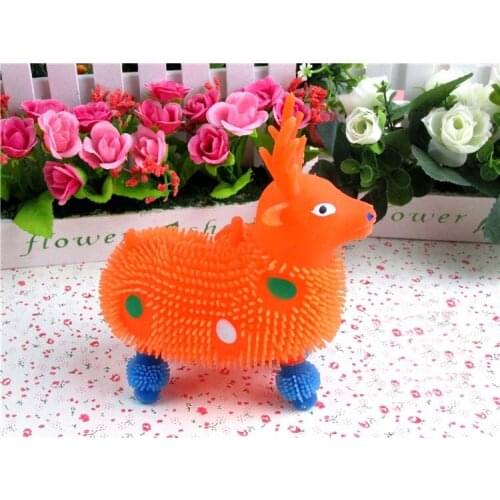 The Fawn Flash Light Ball Toys Childrens Day Gift Sika Deer Figures Out Seven Balls Unisex Children Lighting Toyshot Sale 2021