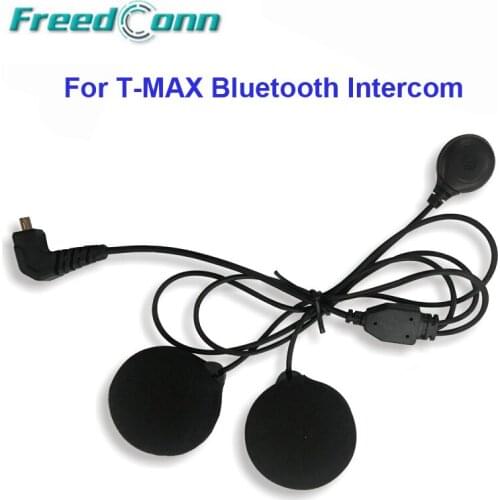 FreedConn Soft Earpiece Microphone & Speaker Cable for Motorcycle Integral / Full Face Helmet T-MAX Bluetooth Intercom Headset
