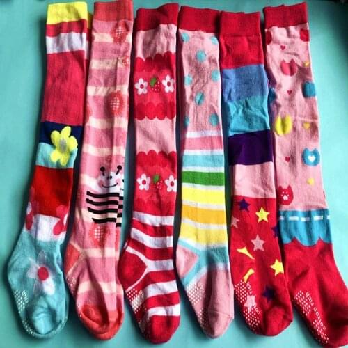 12psc flowers 0-6 months girls and boys cotton sweat absorbtion tights slip-proof baby are available in 12 colors