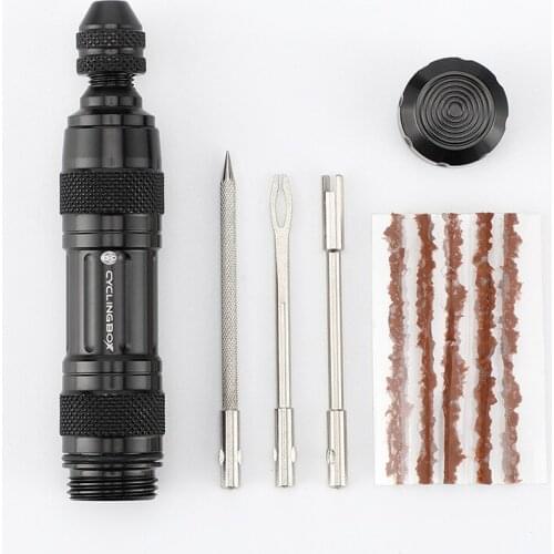 2021 Bicycle Tubeless Tire Repair Tool Tyre Drill Puncture for Urgent Glue Free Repair Rubber Stripe Bike Repair Accessories