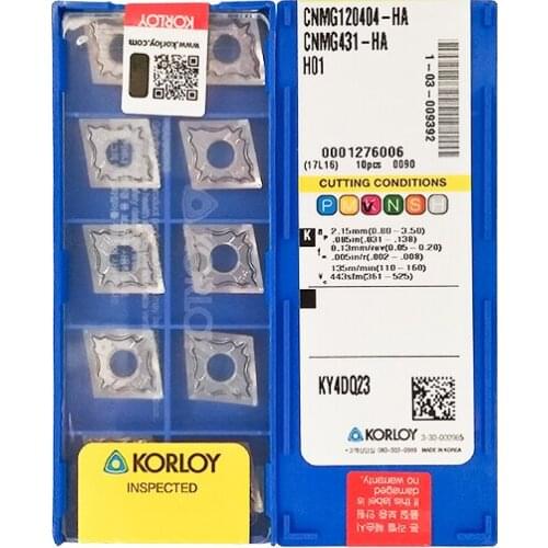 CNMG120404-HA H01 100% KORLOY Original carbide insert with the best quality 10pcs/lot free shipping