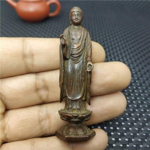 Chinese bronze sculpture Buddha Sakyamuni Buddha home decoration safe good luck Buddha statue