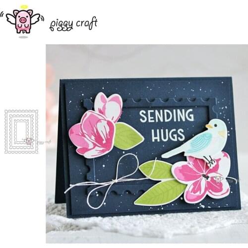 Piggy Craft metal cutting dies cut die mold Gear rectangle frame Scrapbook paper craft knife mould blade punch stencils dies