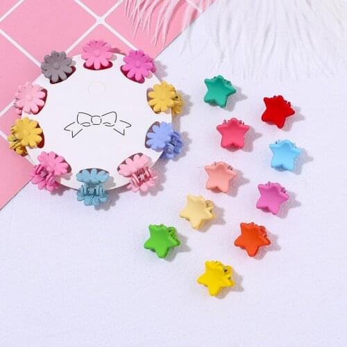 10Pcs Mini Grippers Girls Small Hairpin Kids Mix Color Hair Claw Clips Hair Styling Barrettes Hairpins Fashion Hair Accessories