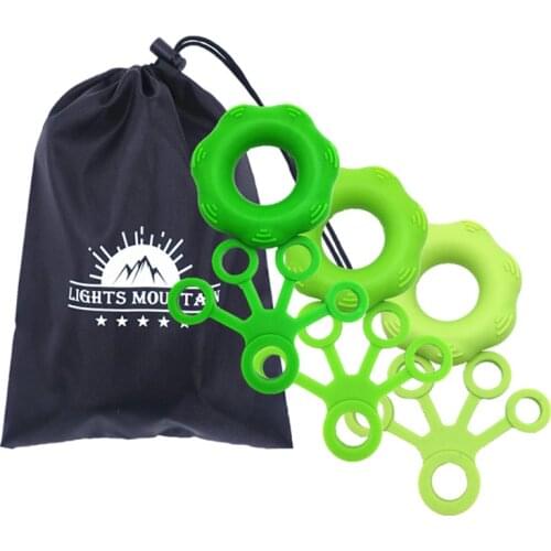 Hand Grip Strengthener Exerciser Kit Finger Stretcher Tools Resistance Bands Trainer Improve Dexterity Speed Up Rehabilitation