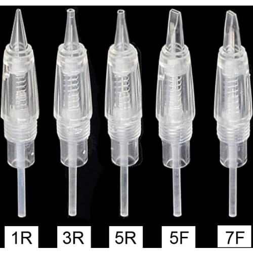20Pcs Disposable Tattoo Needle 1/3/5/7R 5/7F Cartridge Needle Micro Blade Individual Packaging Sterile Eyebrow Tattoo Accessorie