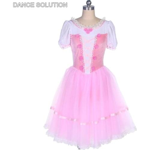 Wholesale Pink Velvet Romantic Tutu Skirt for Girls & Adult Ballet Dance Clothes Leotard Dress Short Sleeves Ballet Tutus 21001