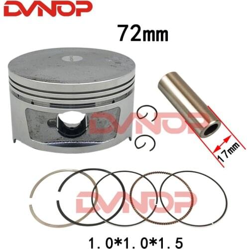 Motorcycle piston ring CH250 CF250 CN250 ATV moto Piston assembly Piston diameter 72mm Piston pin 17mm