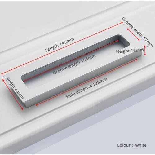 Zinc Alloy Modern Embed Knobs Kitchen Cabinet Cupboard Door Drawer Hidden Handles Wardrobe Hidden Pulls Furniture Hardwre