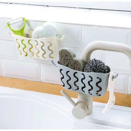 Kitchen Faucet Storage Rack Draining Basket Sink Shelf Home Brush Sponge Holder
